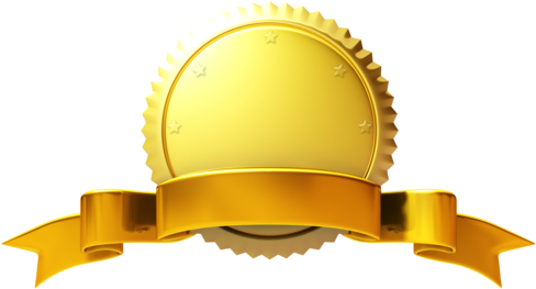 Gold Ribbon Award Png - Gold Award Ribbon Png (500x313), Png Download