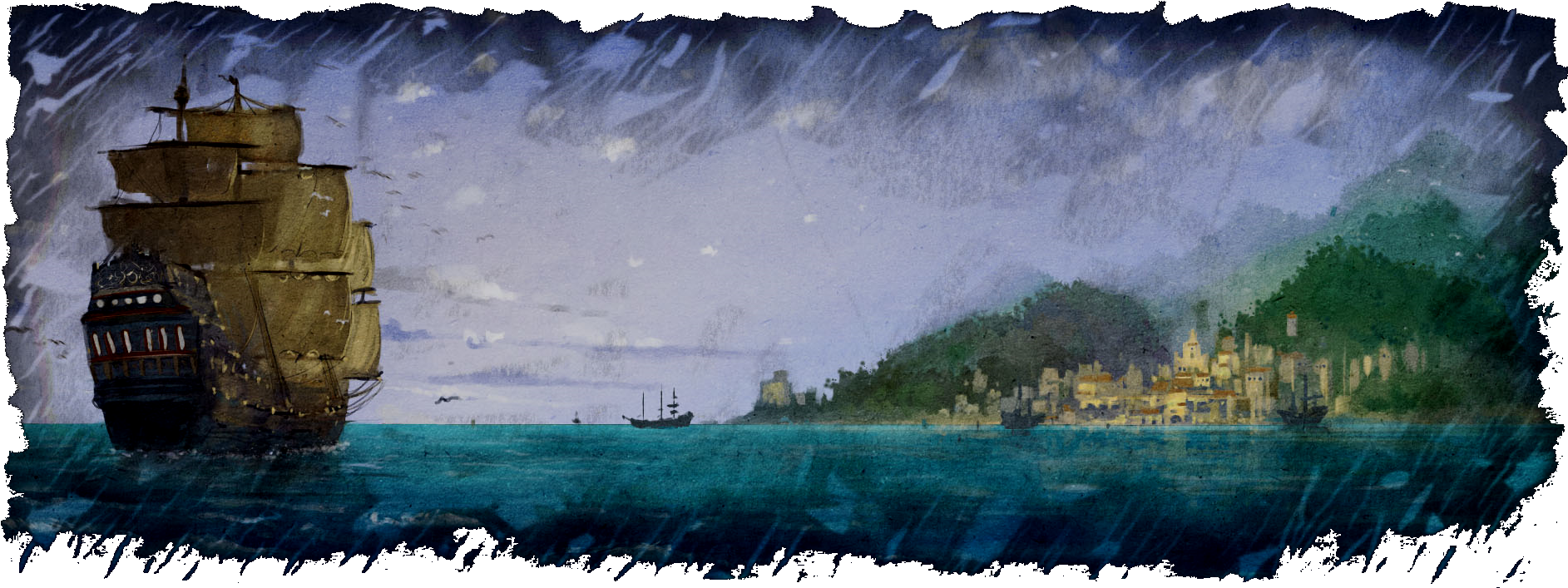 Port Royale 3 Background Enter The Harbour - Steam Trading Cards (1920x1080), Png Download