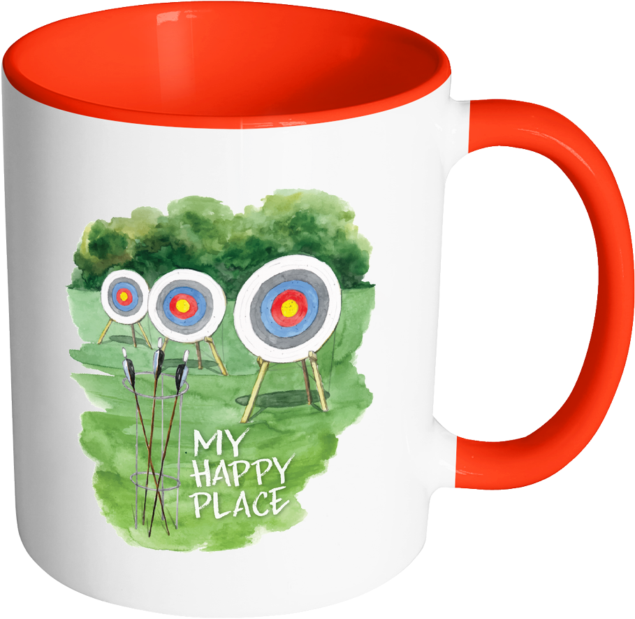 My Happy Place Watercolor 11oz Mug - Mug (1024x1024), Png Download