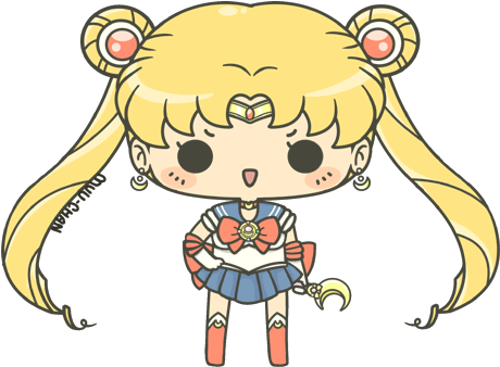 Sailor Moon By Minjixmuu Chan-d4w3651 - Kawaii Sailor Moon Chibi (500x392), Png Download
