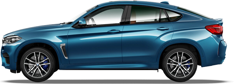 Bmw X6 M - Bmw X6 De Lado (800x325), Png Download