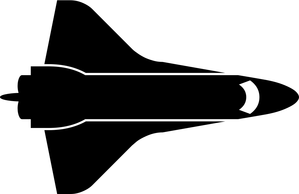 Space Shuttle Silhouette At Getdrawings - Space Shuttle Vector Png (980x635), Png Download