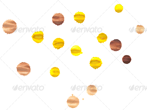 Watercolor Drops And Splatters - Circle (500x375), Png Download