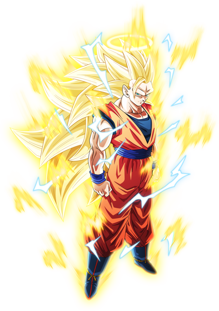 Super Saiyan 3 Goku - Goku Super Saiyan Aura (750x1065), Png Download