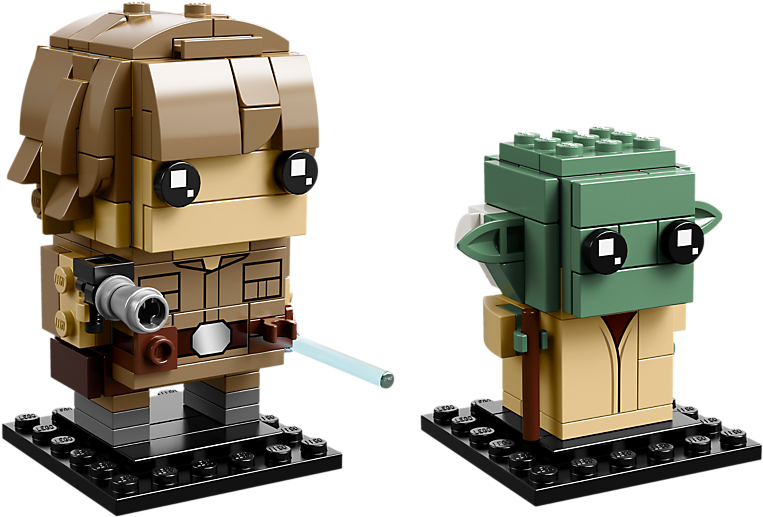 Luke Skywalker™ & Yoda - Lego Star Wars Brickheadz (800x600), Png Download