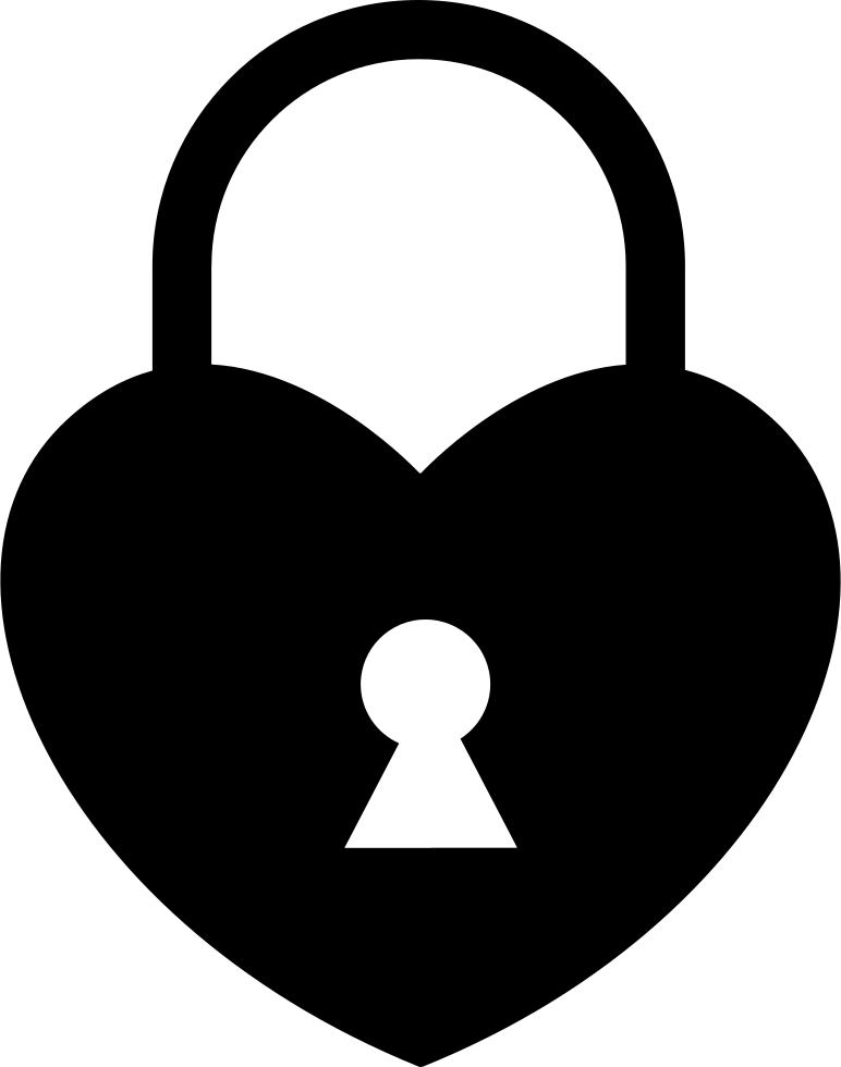 Shaped Locked Svg Png Icon Free Download - Heart Lock Icon Png (772x980), Png Download