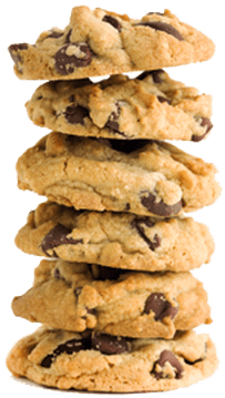 Chocolate Chip Cookie Stack (400x400), Png Download