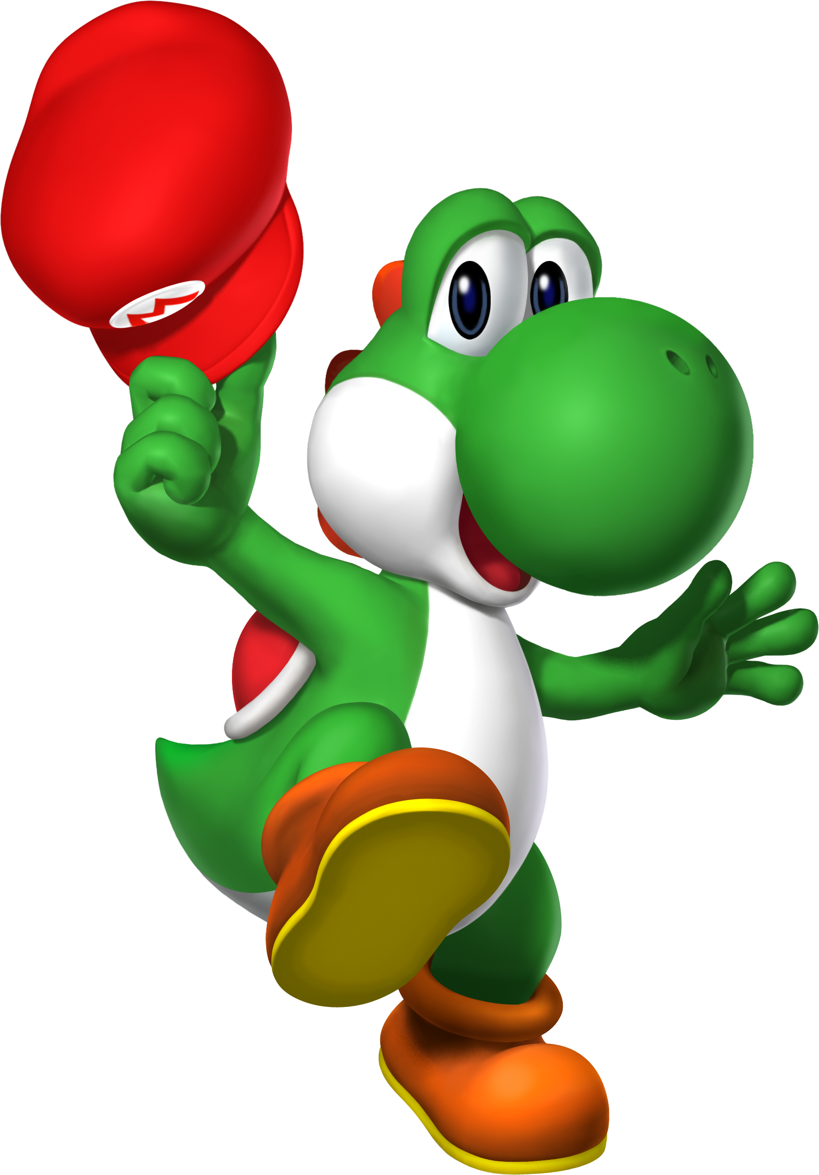 Yoshi Mario Hat Sm64ds - Yoshi Mario Bros (1624x2328), Png Download