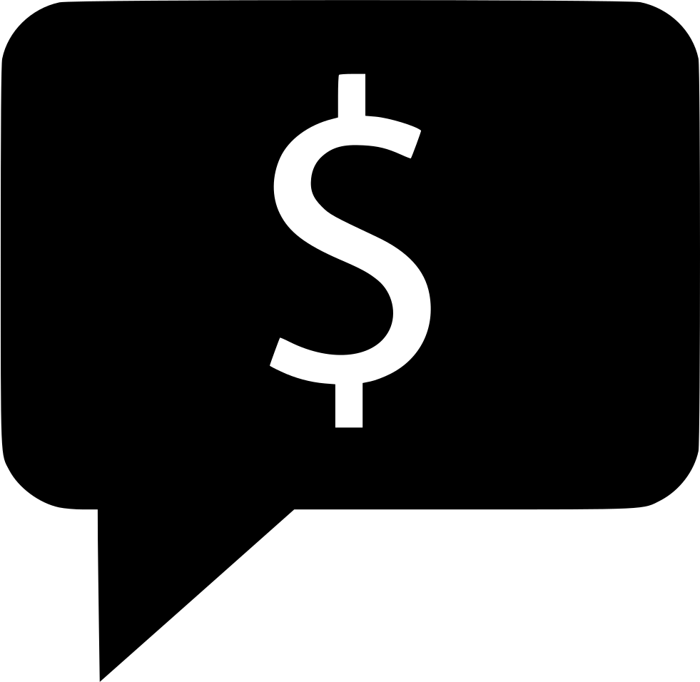 Dollar Sign Chat Bubble Comments - Dollar Sign Bubble Icon (981x956), Png Download