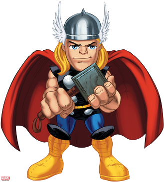 Thor Poster Marvel Super Hero Squad Clipart - Esquadrão De Herois Thor (400x400), Png Download