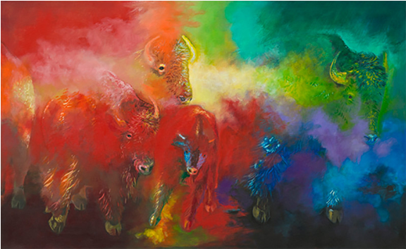 Out Of The Mist - Modern Art (575x575), Png Download