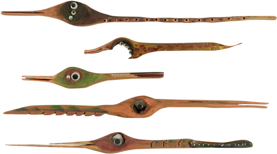 Collection Of Hand Carved Folk Art Birds - Folk Art (1006x560), Png Download