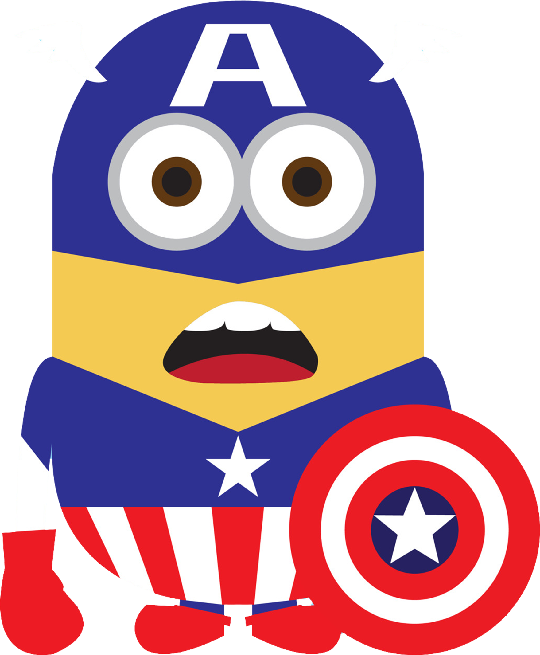 Comment Picture - Minion Captain America (2244x3071), Png Download