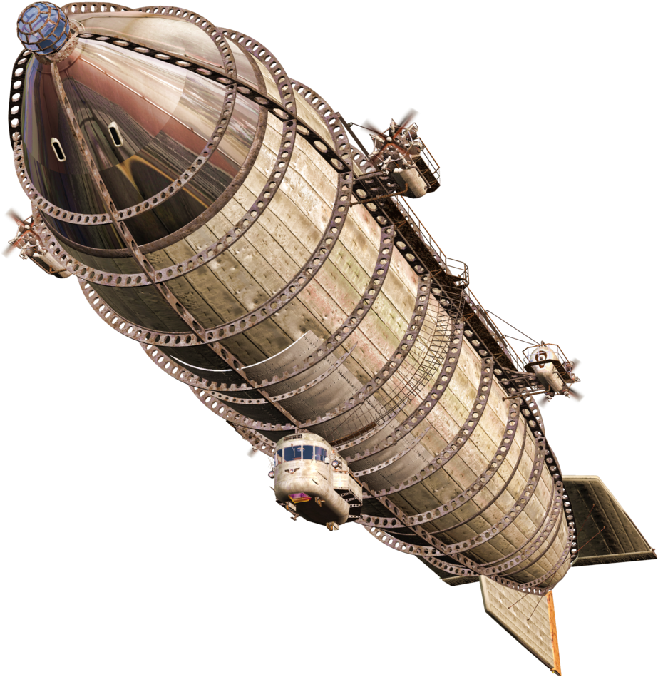 Zeppelin Png Image Background - Steampunk Zeppelin Png (1024x1003), Png Download