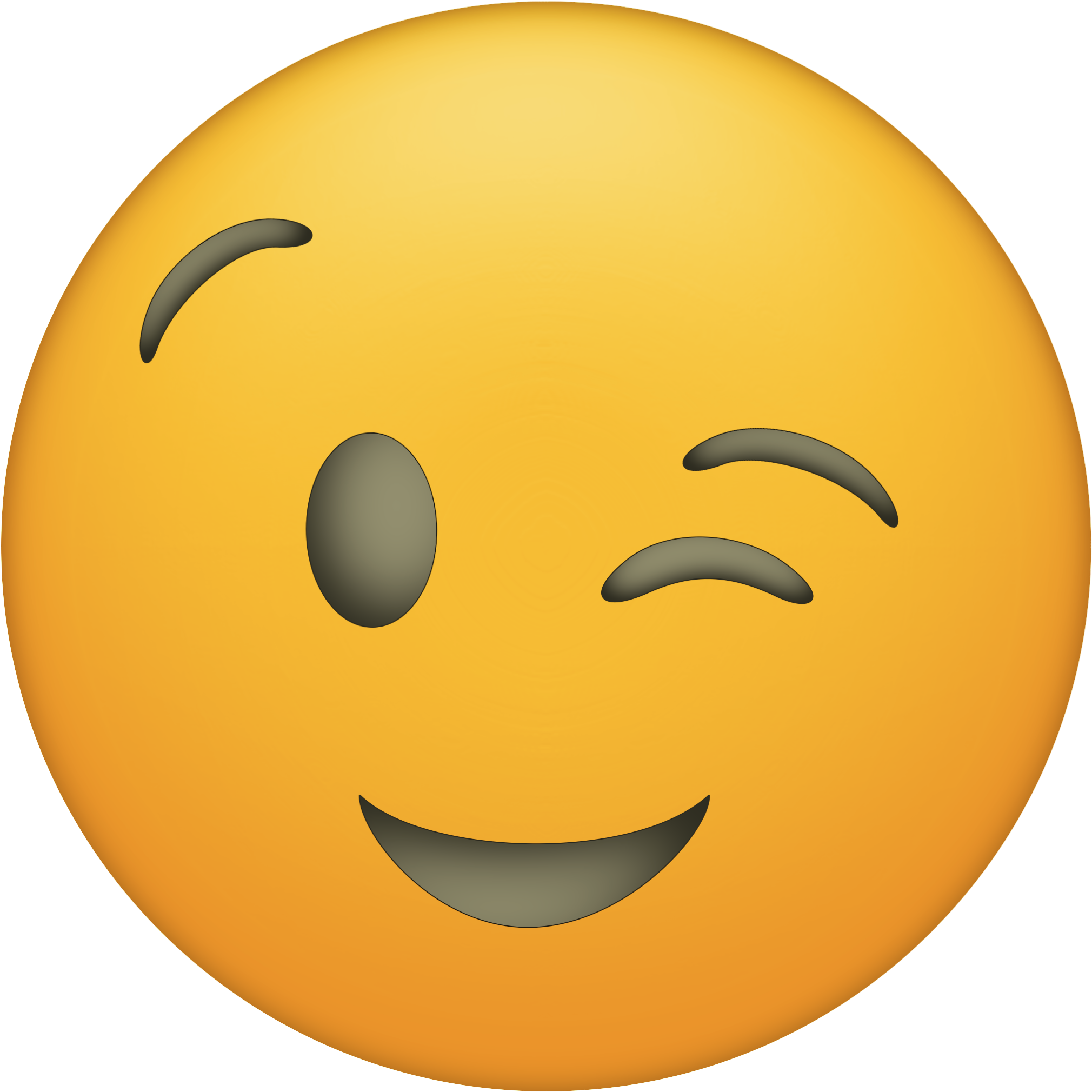 Emoji Faces Printable {free Emoji Printables} - Winky Face Emoji Png (2083x2083), Png Download