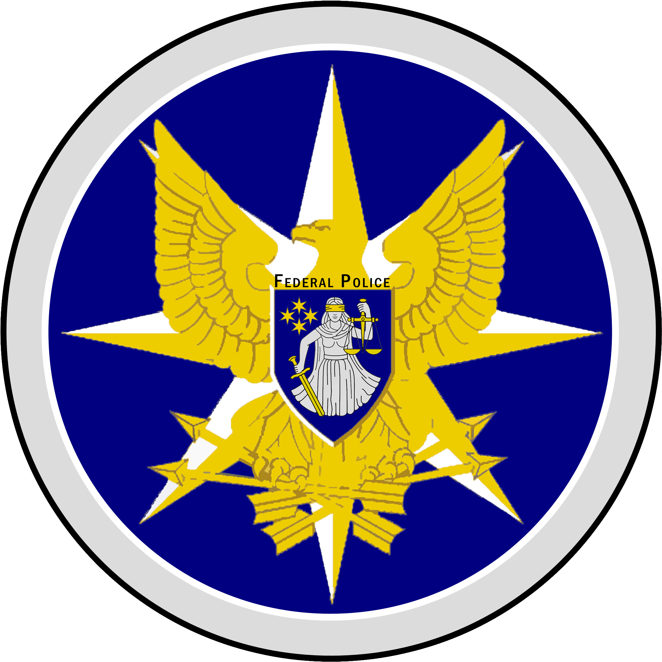 Seal Of The Federal Police - National Emblem Of Rome (2170x2172), Png Download