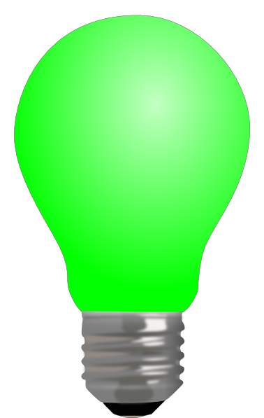 Light Bulb Full - Green Light Bulb Png (378x597), Png Download