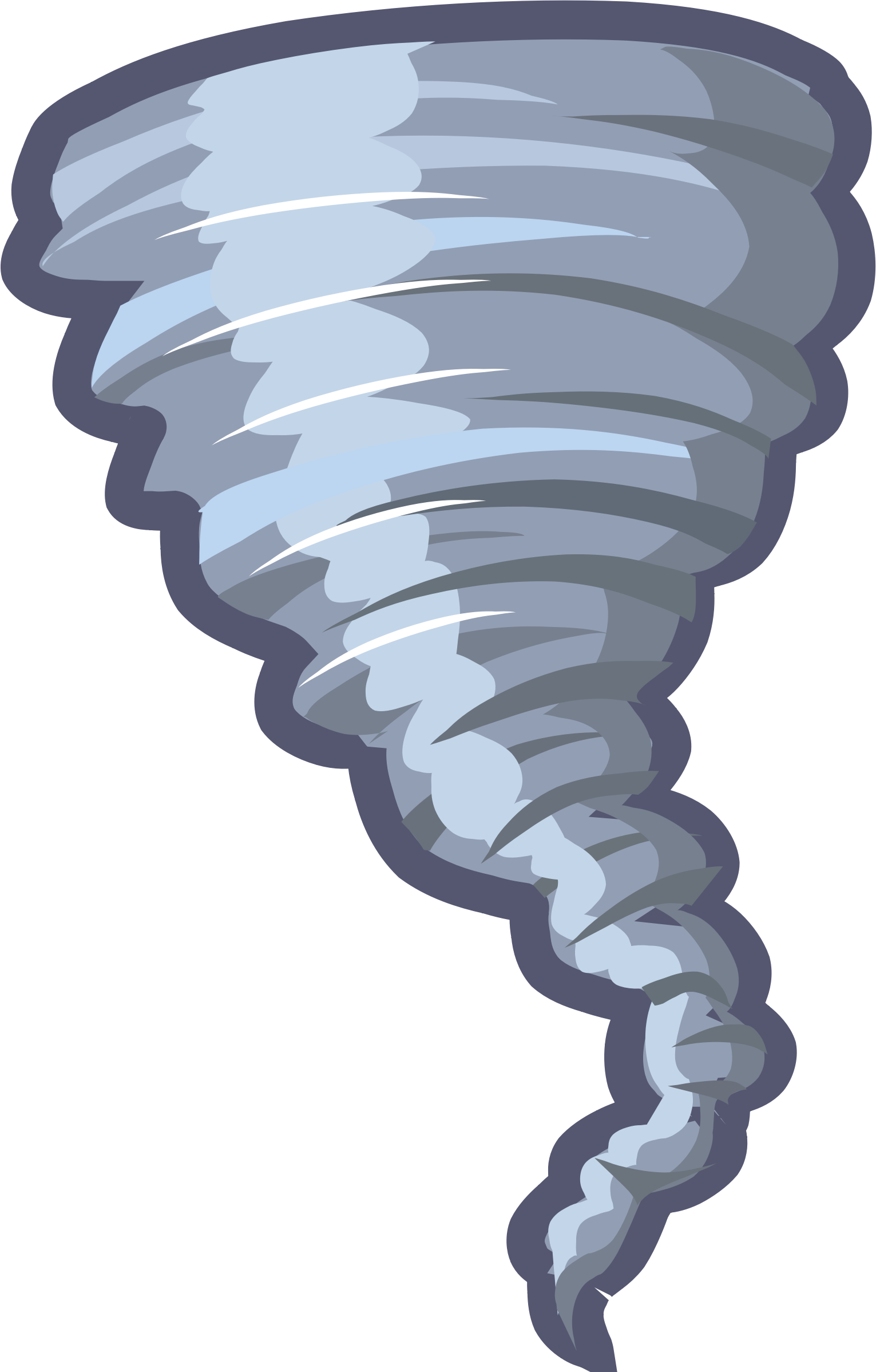 Cartoon Animation Icons Free - Tornado Clipart (1531x2396), Png Download