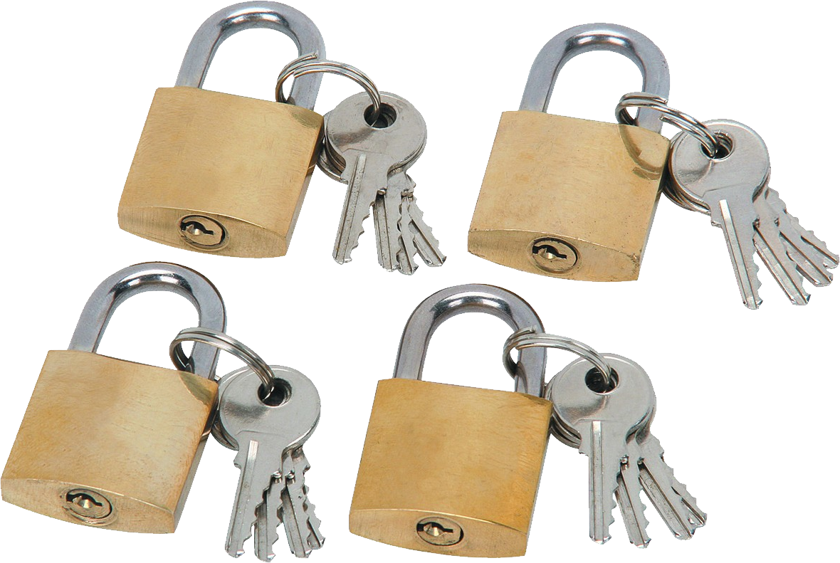 Pad Lock Set (1180x791), Png Download