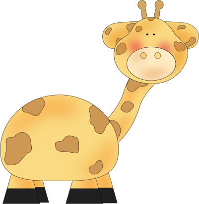 Giraffe Clipart Wild Animal - Giraffe Clip Art (401x410), Png Download
