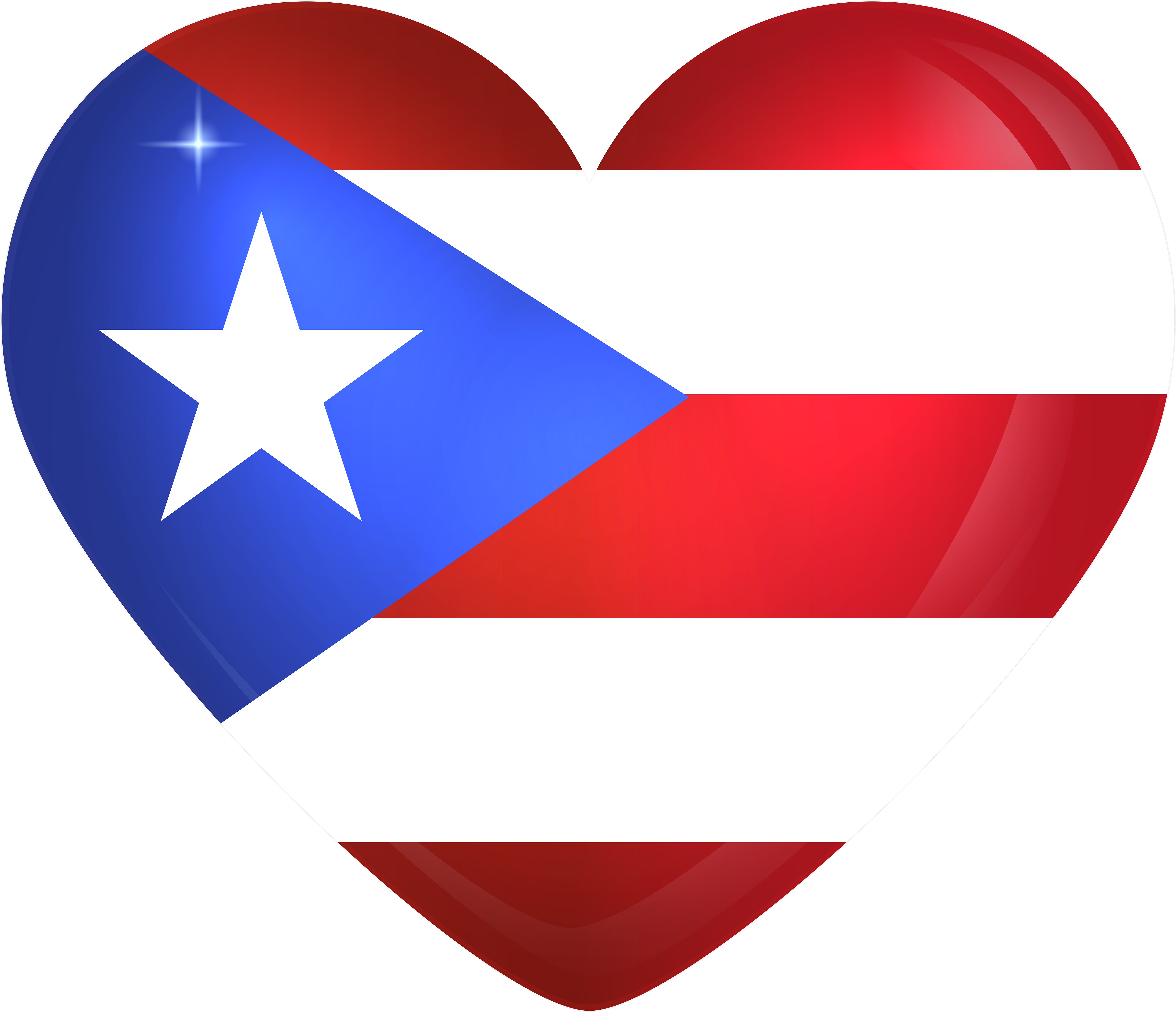 Puerto Rico Flag Round (6000x5177), Png Download