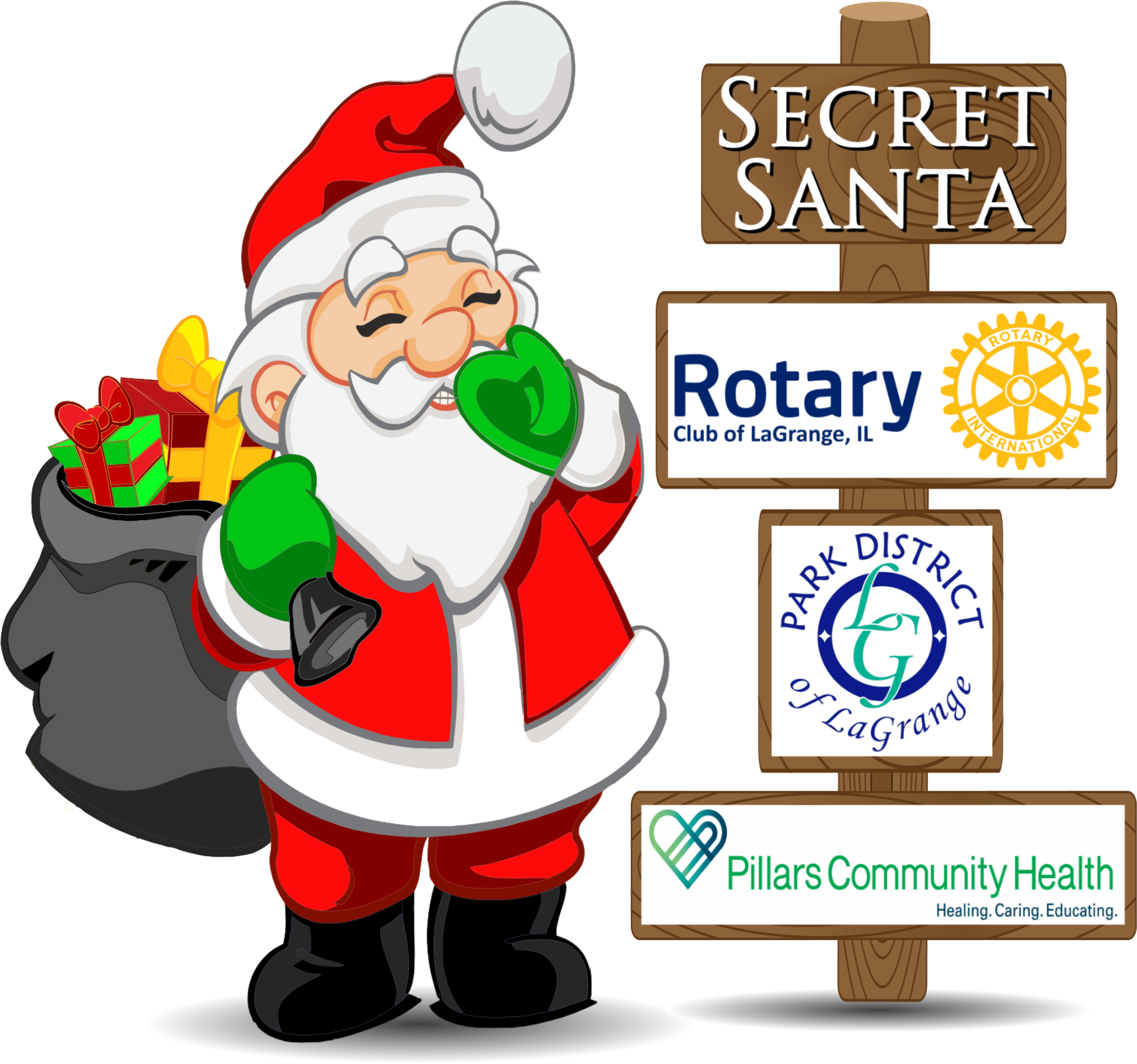 Secret Santa Png Logo - Rotary International (4687x4687), Png Download