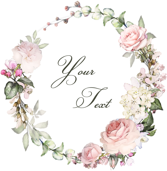 Vintage Floral Wreaths With Typography, Vintage, Floral, - Vintage Flower (360x360), Png Download