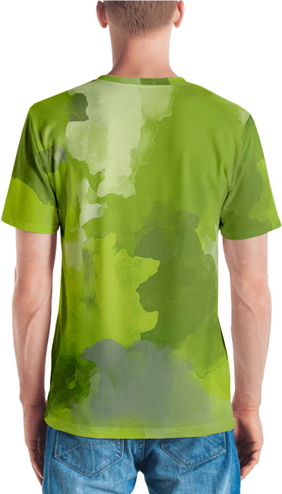 Lime Green Watercolor T Shirt T Shirt Zazuze - T-shirt (1000x1000), Png Download