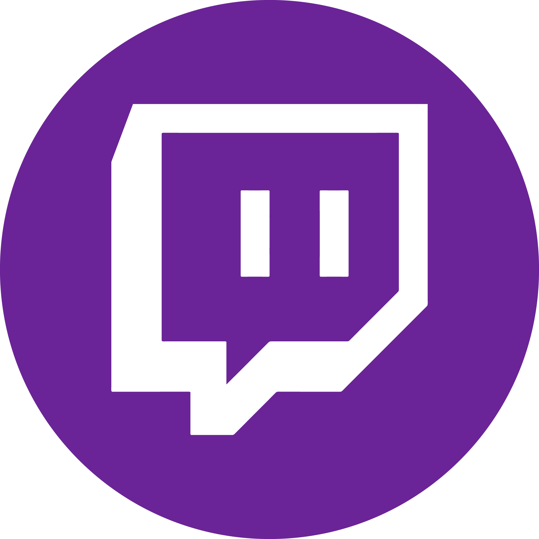 Twitch Logo Png - Twitch Logo Circle Transparent (2048x2048), Png Download