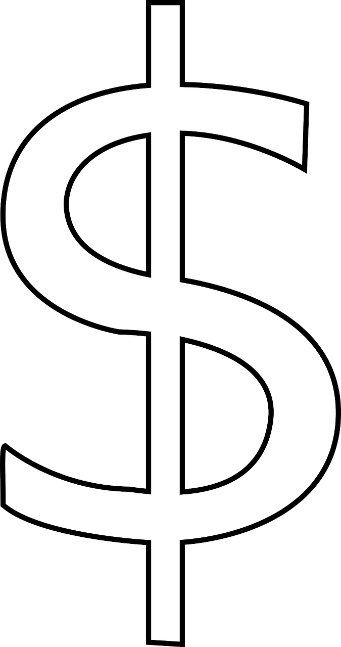 Dollar Sign Stencil - Dollar Sign Clip Art (312x591), Png Download