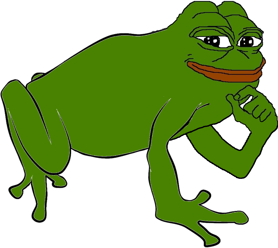 Pepe Png Clip Black And White Library - Pepe The Frog Frog (1148x1022), Png Download