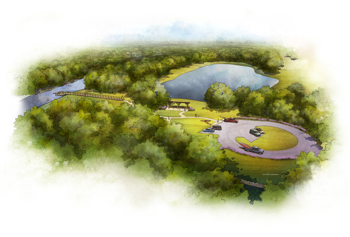 Trail Mark Kayak - Painting (1466x798), Png Download