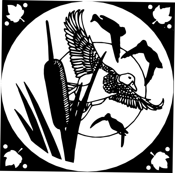 Birds Flying Around A Lake Svg Clip Arts 600 X 595 (600x595), Png Download