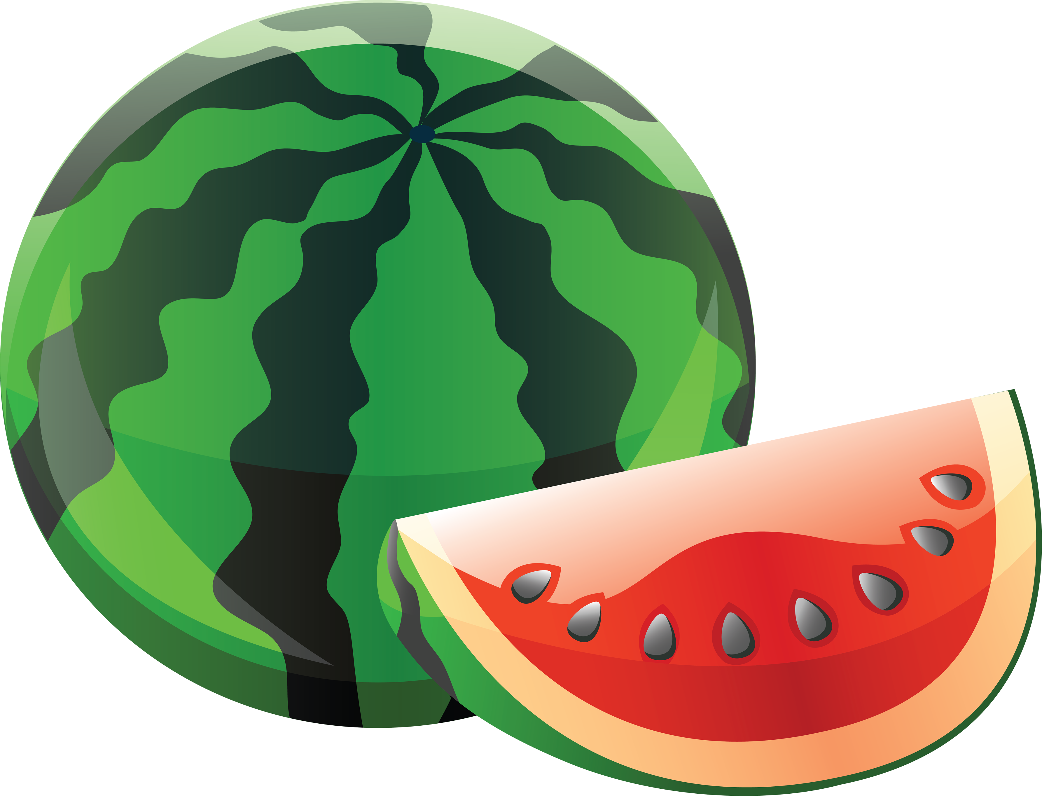 Watermelon Png Image - Water Melon Png Clipart (3572x2728), Png Download