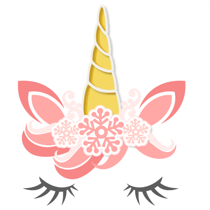 Snowflake Unicorn Svg Scrapbook Cut File Cute Clipart - Unicorn Png File (432x432), Png Download