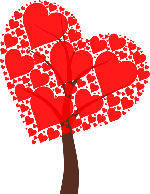 Love Heart Tree Valentines Day Organ Free Commercial - Hearts In Heart - Tote Bags (581x750), Png Download