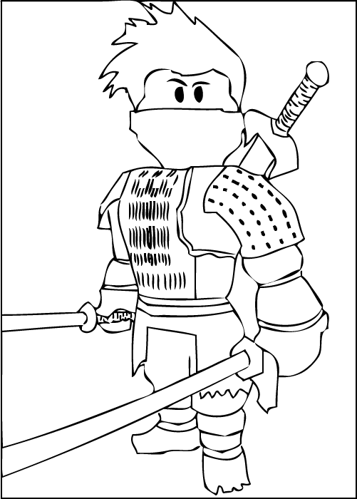 Roblox Ninja Character - Roblox Ninja Coloring Pages (501x700), Png Download