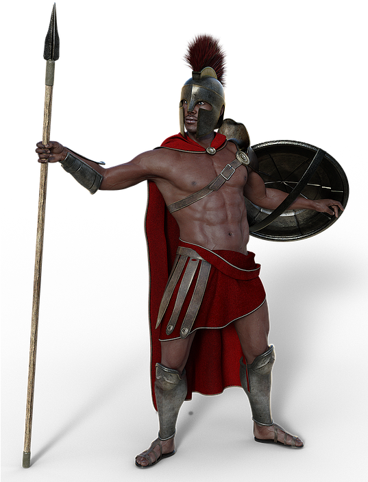 Warrior Spear Png - Spear Warrior (536x720), Png Download
