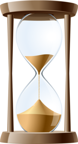 Download Hourglass Vector Clipart Hourglass Clip Art - Sand Clock Clipart Png (260x479), Png Download