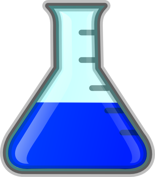Science Clipart Blue - Beaker Clip Art (522x596), Png Download