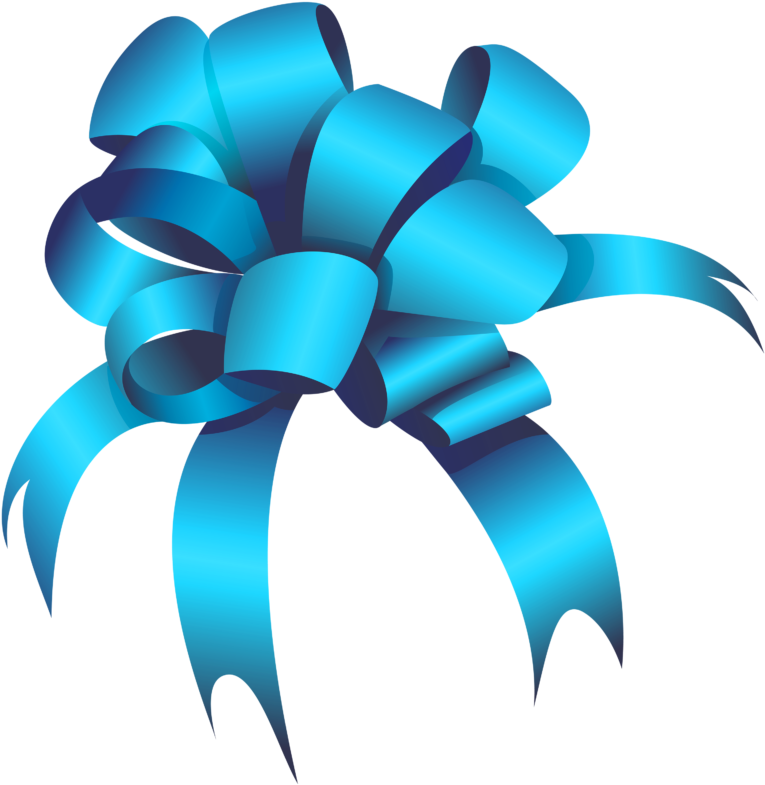 Christmas Clipart, Christmas Bows, Ribbon Png, Ribbons, - Lazos Azul Png (488x500), Png Download