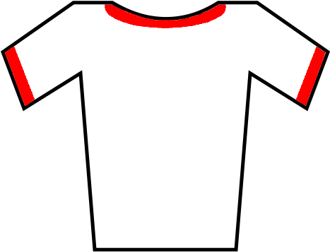 Soccer Jersey White-red - Cycling Jersey (500x400), Png Download