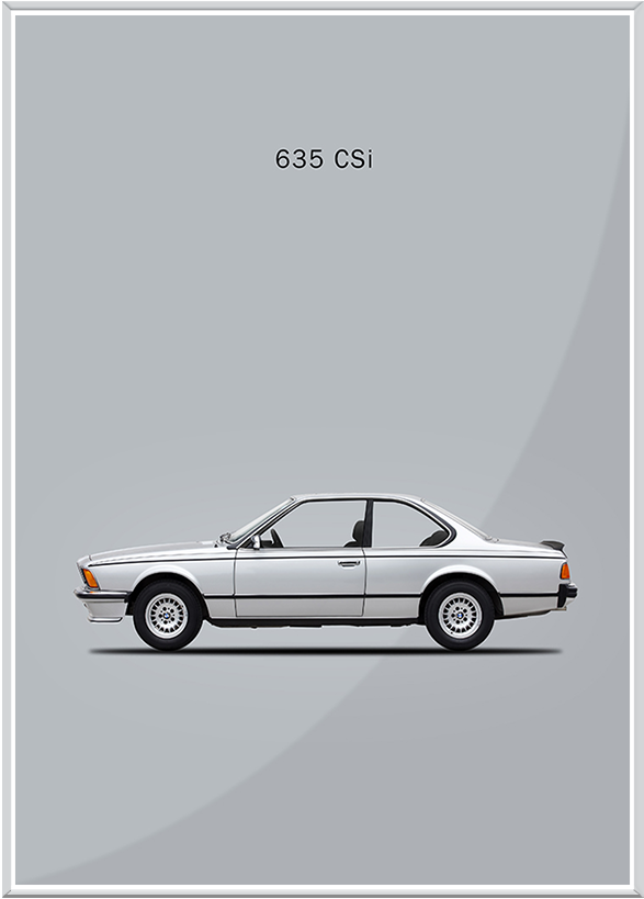 Bmw 635-csi 1981 Interchangeable Fabric Art Print Created - Executive Car (837x1024), Png Download
