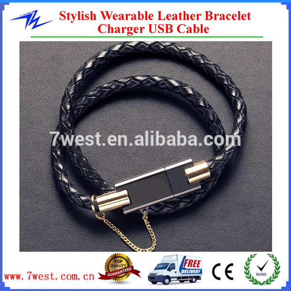 New Stylish Wearable Leather Wristband Bracelet Chain - Revive Charger Bracelet (600x600), Png Download