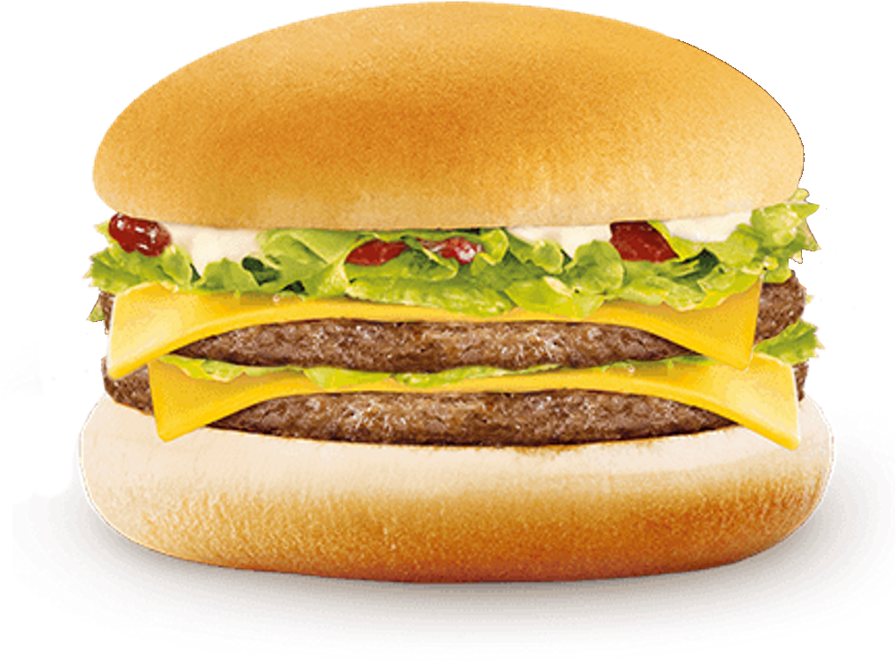 Double Cheese Burger Png (1000x822), Png Download