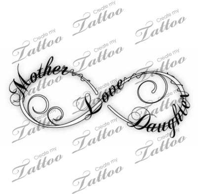 Mother, Daughter Love Tattoo - Mother Daughter Sister Infinity Tattoo (400x400), Png Download