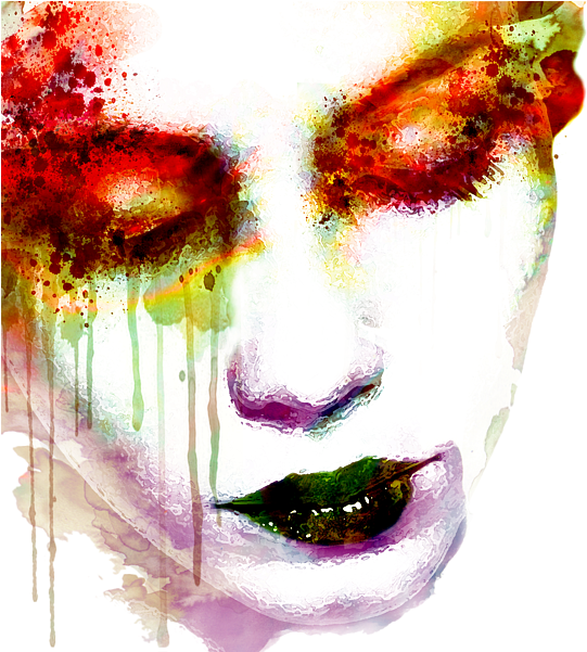 Click And Drag To Re-position The Image, If Desired - Melancholy Watercolor (600x600), Png Download