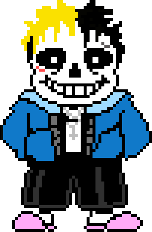 Xxxtentacion/sans Edit - Sans Battle Pixel Art (520x790), Png Download