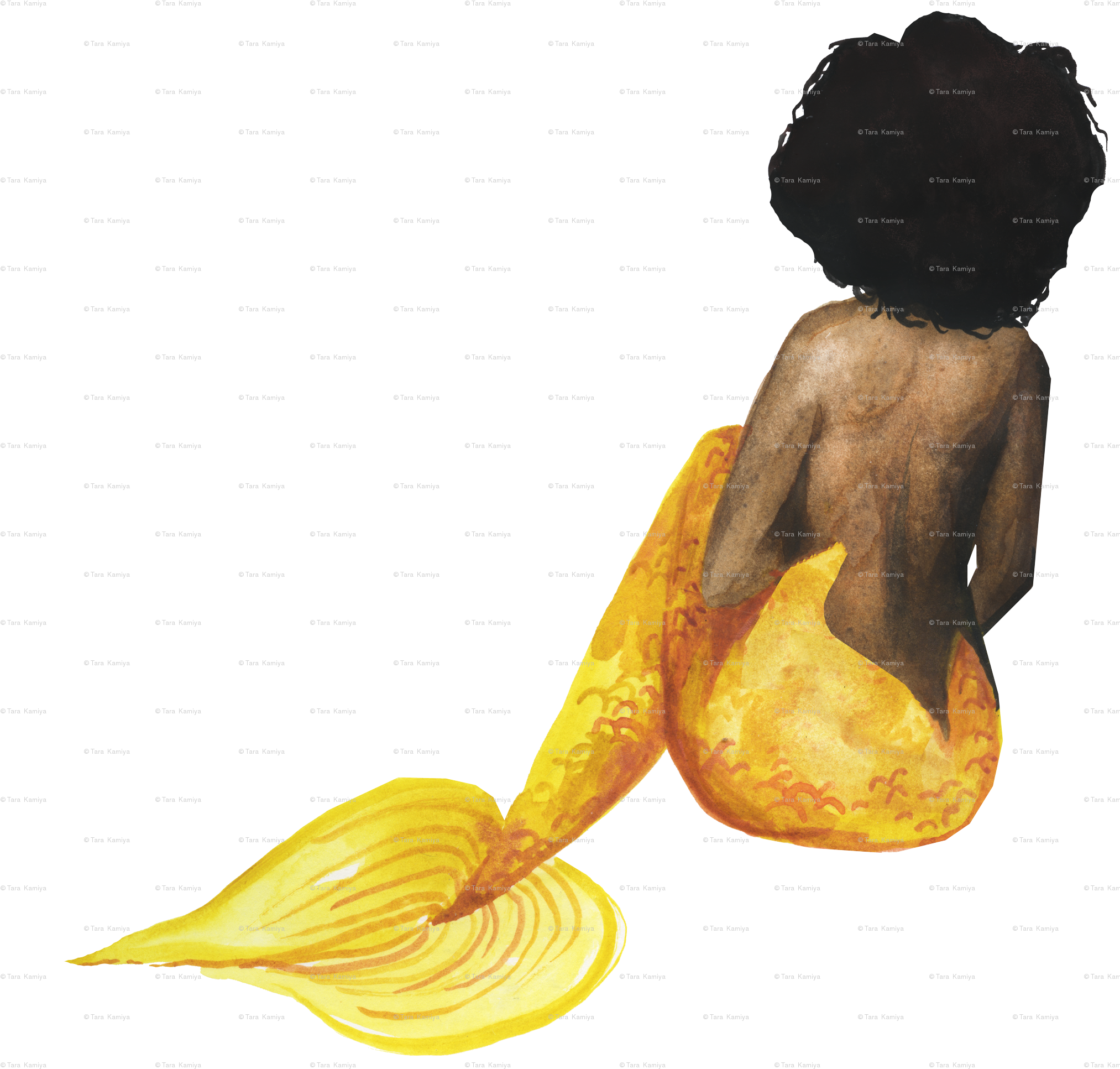 Watercolor Mermaid (2055x1966), Png Download