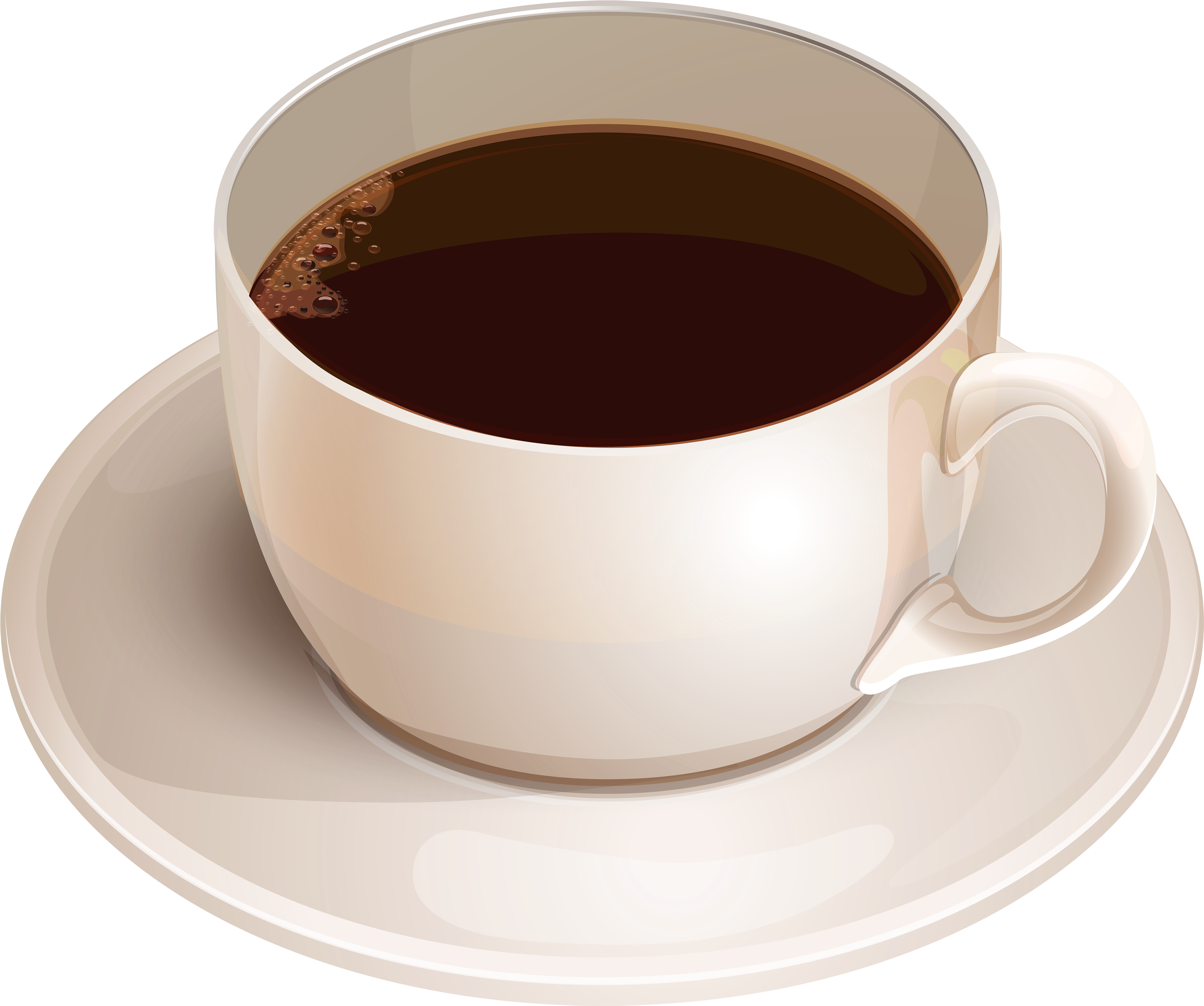 White Cup With Coffee Png Clipart - Cup Of Coffee Png (4000x3343), Png Download